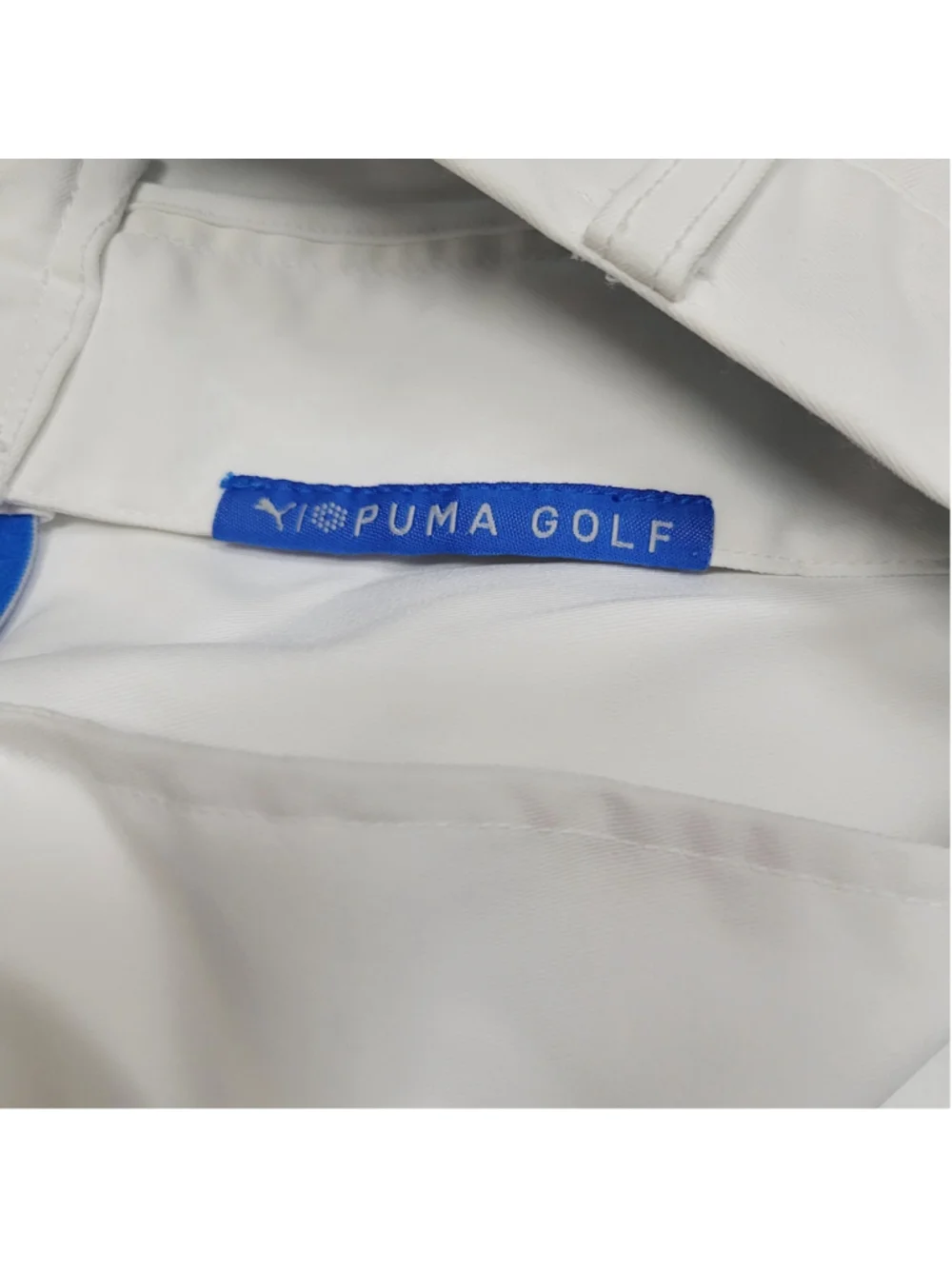 PUMA Way 1 Men's White Golf Flat Front Shirt Gripper Shorts Size 36 Inseam10